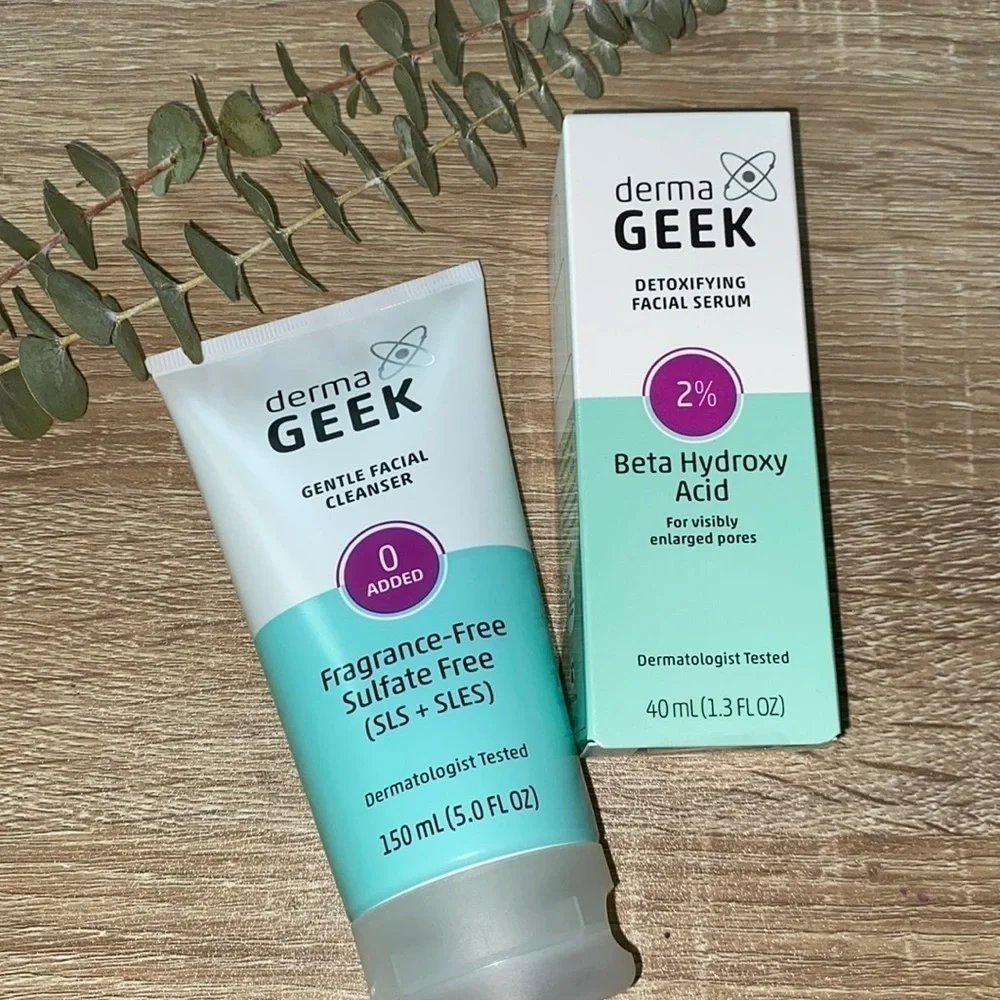 Derma Geek cleanser & beta hydroxy acid detoxifying NEW sealed